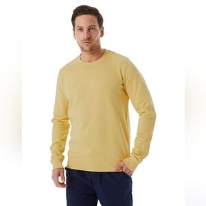 Lello Men's Organic Cotton French Terry Crew Neck Lightweight Sweatshirt XXL